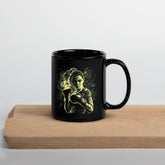 Black glossy mug with 'Boxing is the Sport of Life' text for boxing enthusiasts.